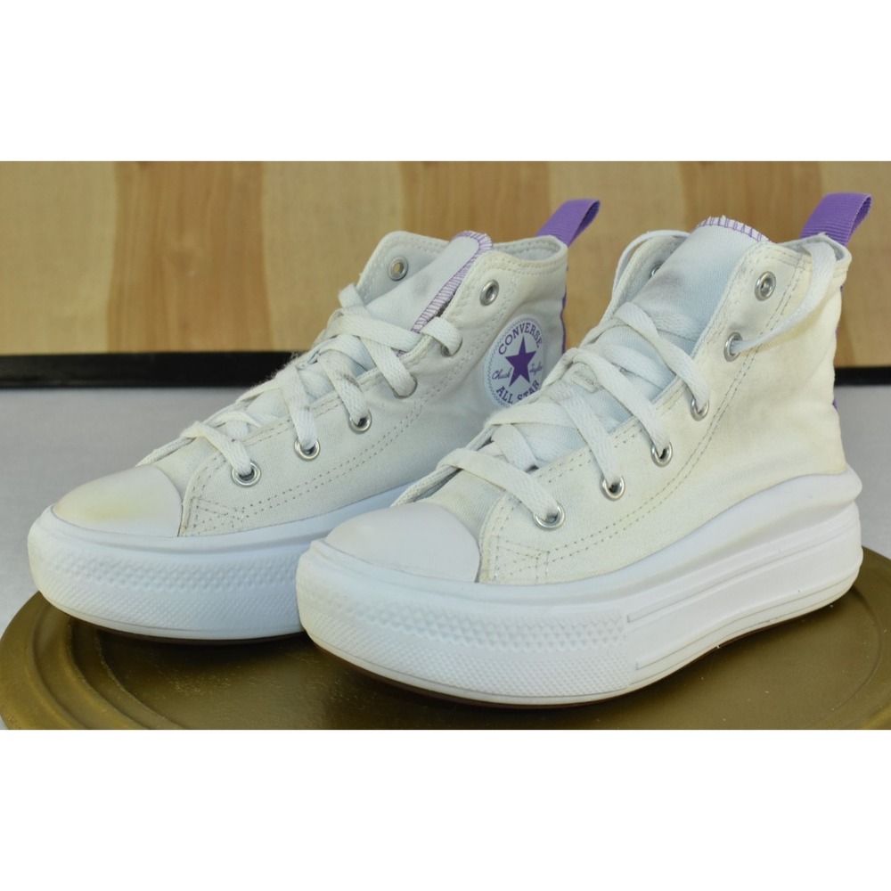 Converse Chuck Taylor All Star Move Kid Shoes Size 1.5 White Platform Sneakers